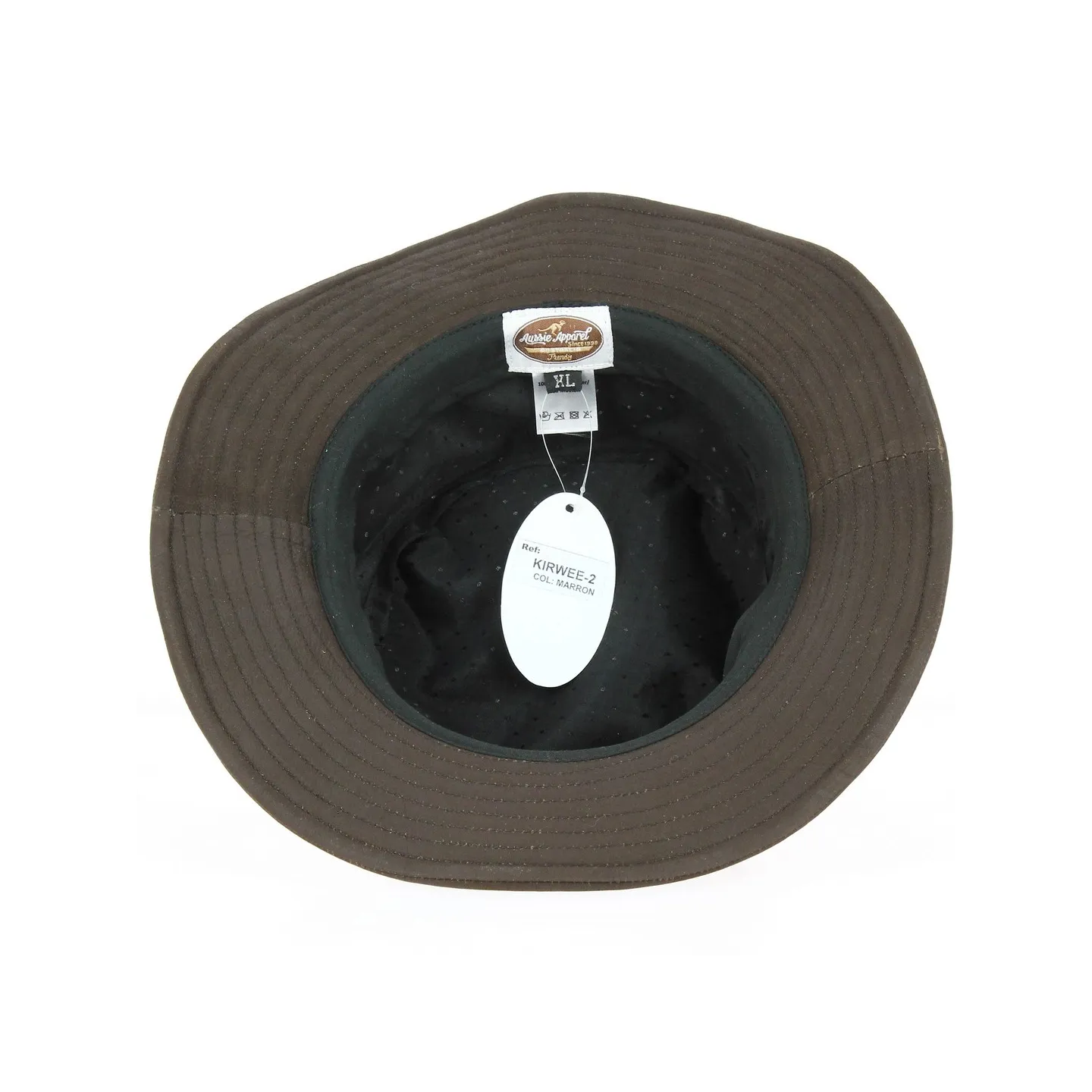 Chapeau Kirwee Cuir Mouton Marron - Aussie Apparel