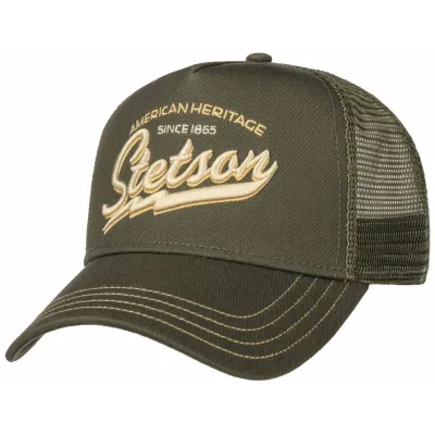 Casquette Baseball Trucker American Heritage Kaki - Stetson