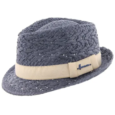 Trilby James Straw Hat Blue Paper
