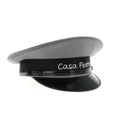 casquette chauffeur personnalisé grise - achat et vente casquette pour les chauffeurs Reference : 3764 | Chapellerie Traclet