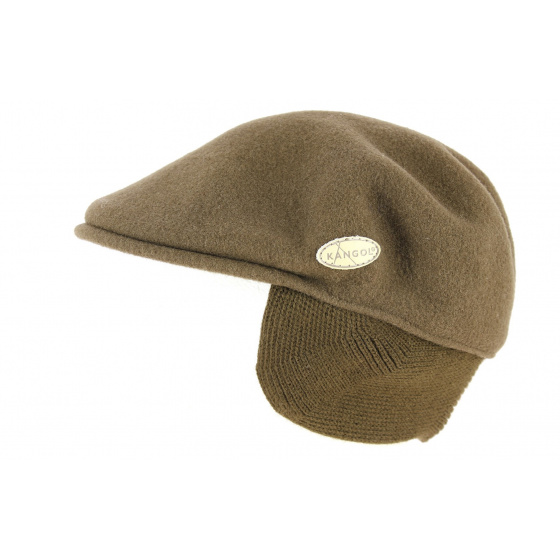 Kangol 504 Camel Wool Ear Flap Cap