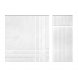 6 Mouchoirs coton Satins blancs - Traclet