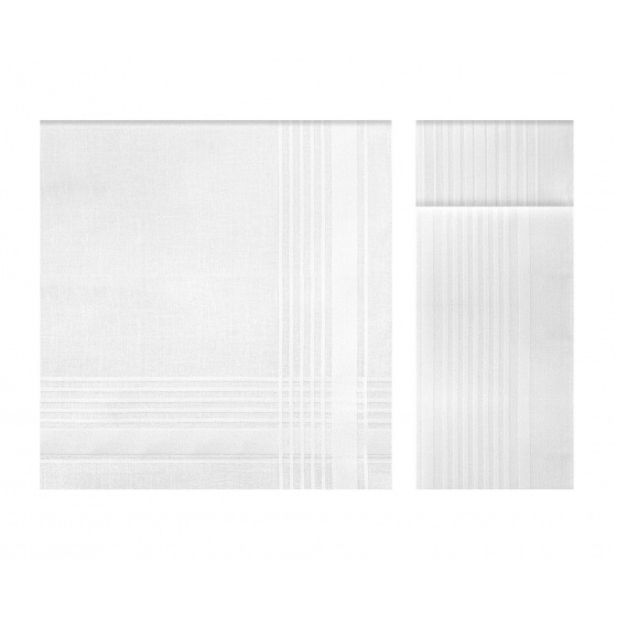 6 Mouchoirs Coton Satins Blancs - Traclet