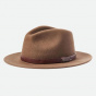 Dark Brown Wool Felt Messer Hat - Brixton