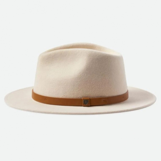 Chapeau Fedora Messer Feutre Laine Blanc - Brixton Chapeau Fedora Messer Feutre Laine Blanc - Brixton