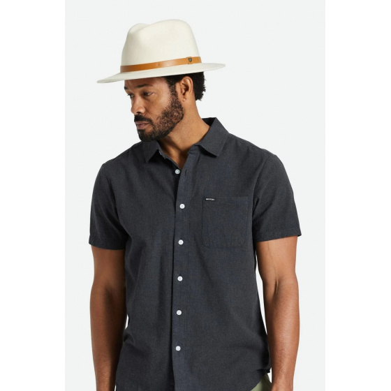 Fedora Messer White Wool Felt Hat - Brixton