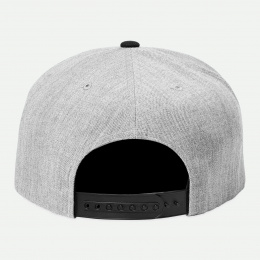 Gray and Black Oath III Snapback Cap - Brixton