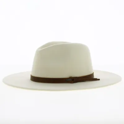 Fedora Field Proper White Wool Felt Hat - Brixton