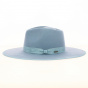 Sky Blue Wool Felt Jo Rancher Fedora Hat - Brixton