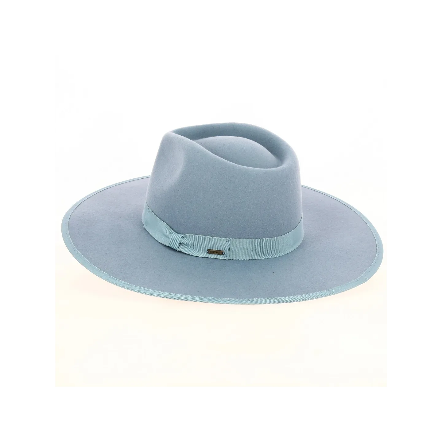 Chapeau Fedora Jo Rancher Feutre Laine Bleu Ciel - Brixton