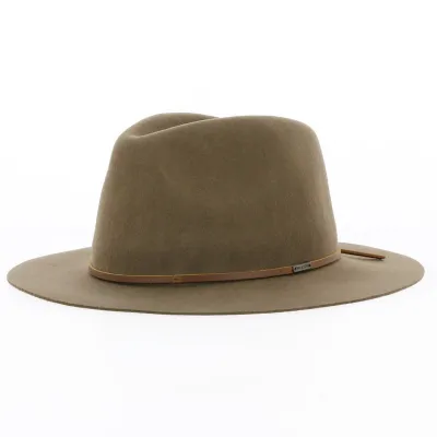 Chapeau Wesley Fedora Feutre Marron kaki - Brixton