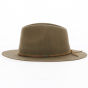 Wesley Fedora Hat Khaki brown felt - Brixton