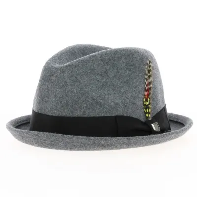 Chapeau Trilby Gain Gris chiné - Brixton