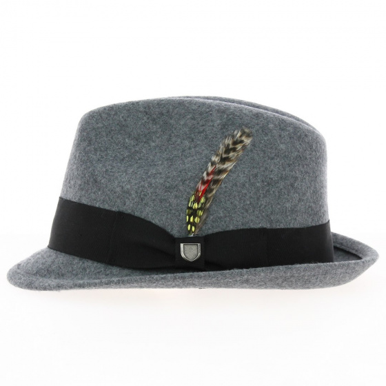 Trilby Gain Hat Heather Grey - Brixton