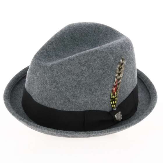 Chapeau Trilby Gain Gris chiné - Brixton