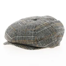 Casquette Brood à Carreaux Noir et Orange - Brixton