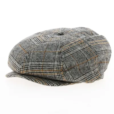 Brood Black and Orange Checkered Cap - Brixton
