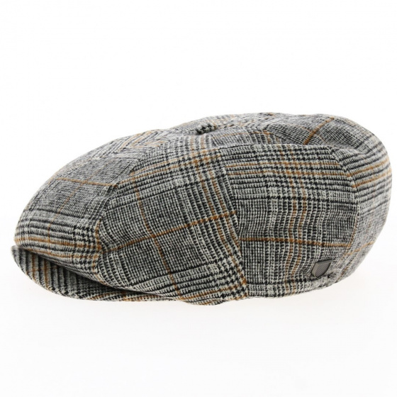 Brood Black and Orange Checkered Cap - Brixton