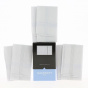 6 Jacob White Cotton Handkerchiefs with coloured piping - Traclet