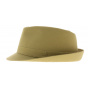 Beige trilby hat