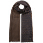 Blue and Orange Wool Patchwork Barrow Scarf - Stetson