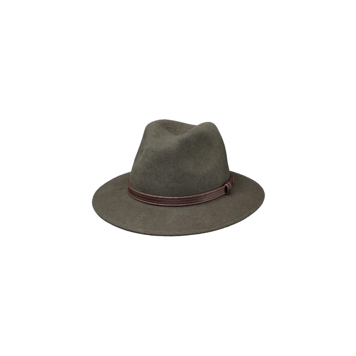 Chapeau Traveller Ambierle Feutre Laine Olive- Traclet