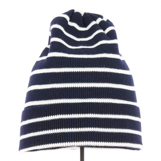 Navy blue and ecru sailor hat - Kopka