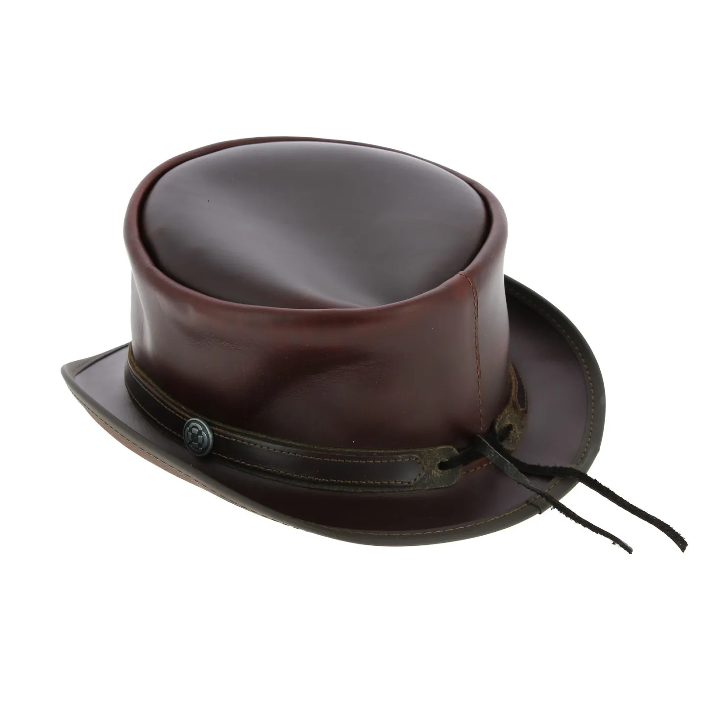 Chapeau Demi Haut de Forme Hampton Cuir - Head'nHome Reference : 17671| Chapellerie Traclet