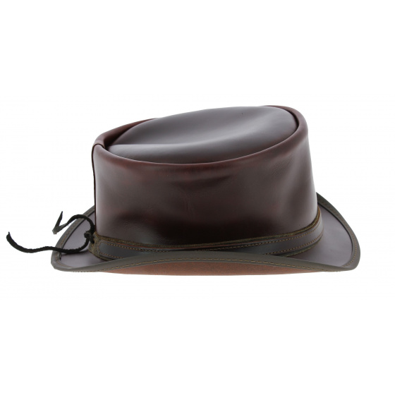 Hampton Leather Half Top Hat - Head'nHome