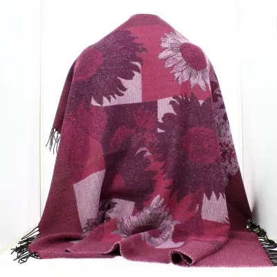 Poncho Floral Prune - Traclet