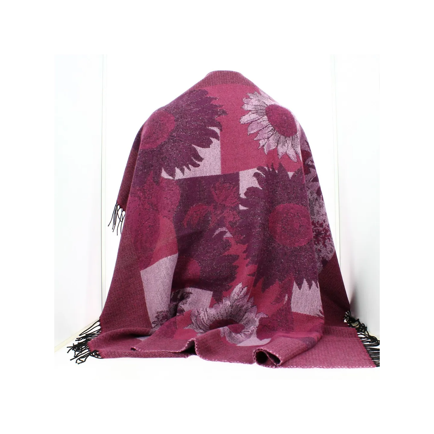 Poncho Floral Prune - Traclet