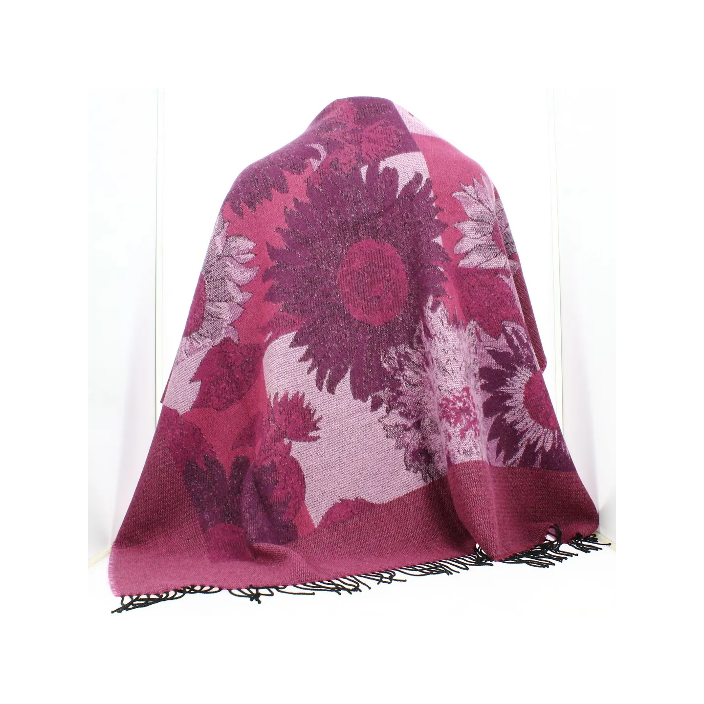 Floral Plum Poncho - Traclet