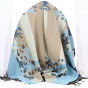 Poncho Rorschach patterns blue verso - Traclet
