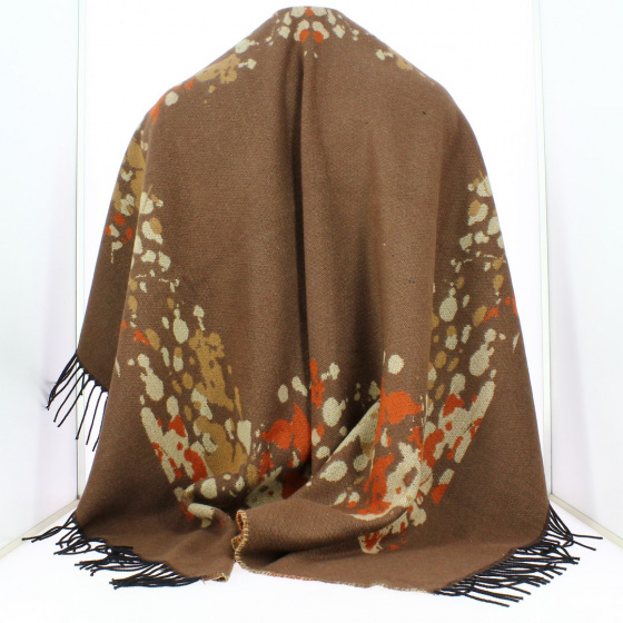 Poncho Motifs Rorschach marron recto - Traclet