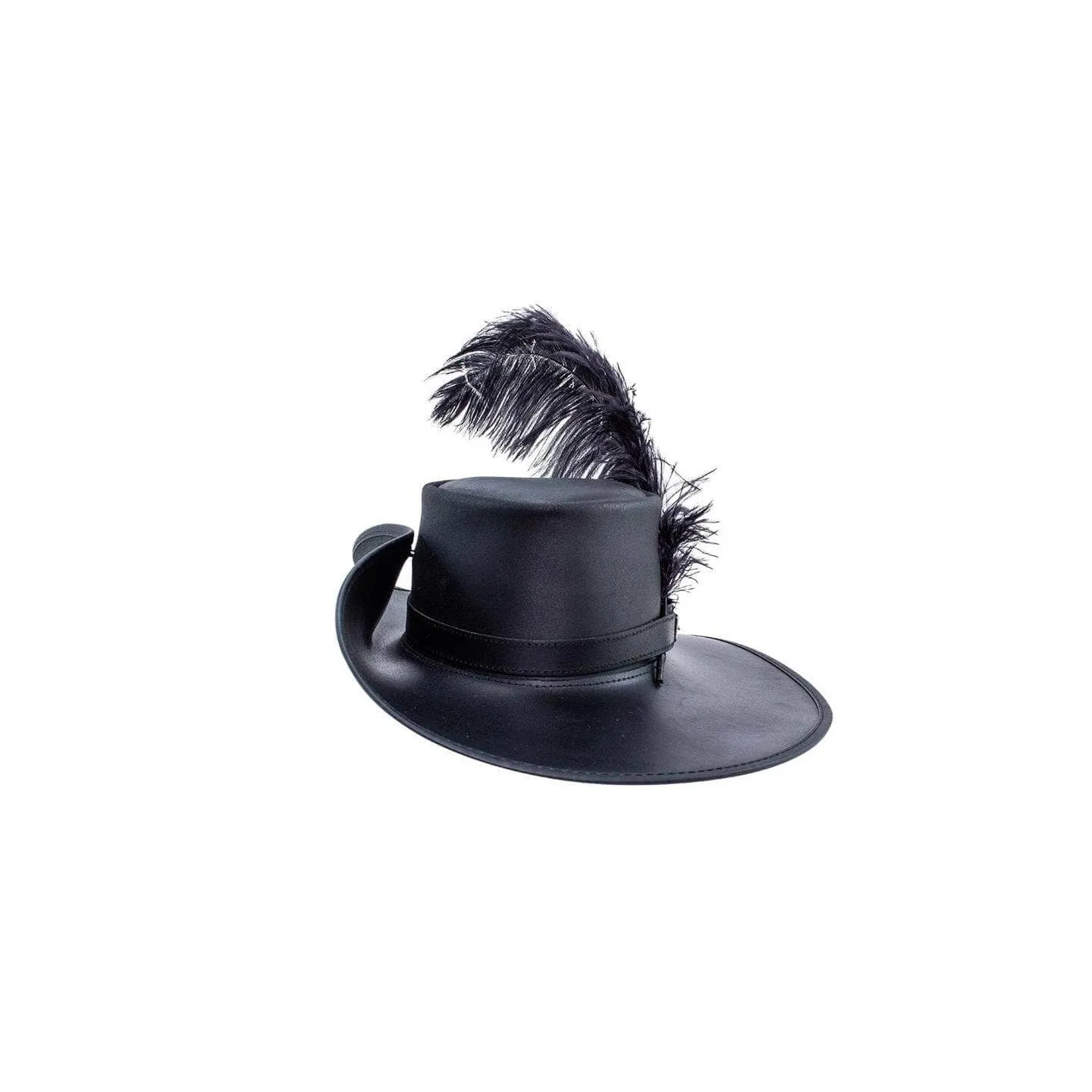 Chapeau grand bord cuir - achat chapeau grande taille Reference : 7598 | Chapellerie Traclet