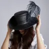 Chapeau grand bord cuir - achat chapeau grande taille Reference : 7598 | Chapellerie Traclet