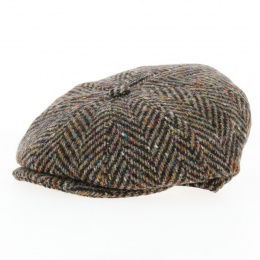 Casquette irlandaise laine Chevrons marron - Fléchet