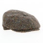 Irish wool cap with brown chevrons - Fléchet