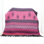 Pink scarf with geometric pattern on reverse - Traclet