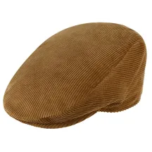Camel Velvet Flat Cap
