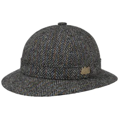 English Bob Deerstalker Harris Tweed Grey - Stetson
