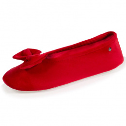 Women's ballerina slippers Red bow - Isotoner
