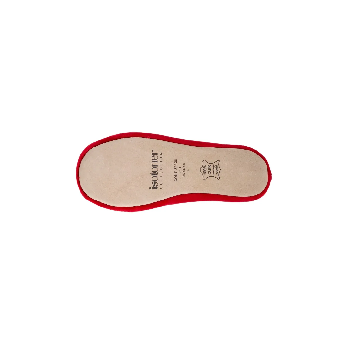 Women's ballerina slippers Red bow - Isotoner