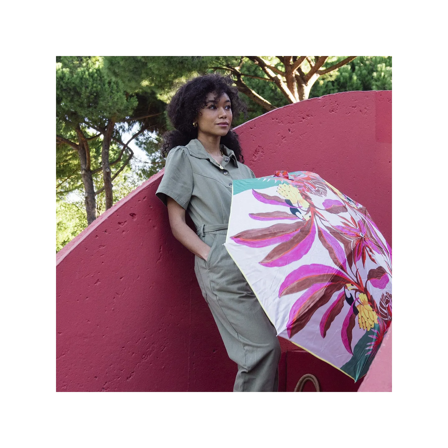 Parapluie femme pliant UPF 50 Coco Banana - Piganiol