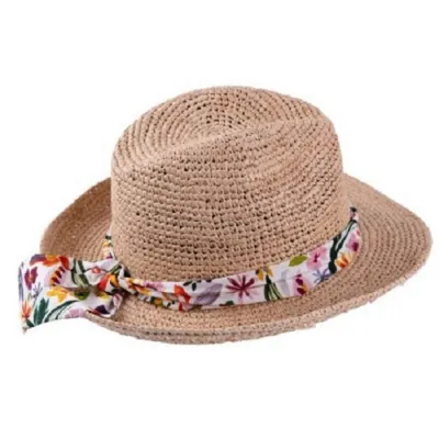 Chapeau Trilby Raphia Rome - Traclet