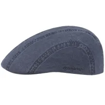Madison delavée Flat Cap Navy Cotton Stetson