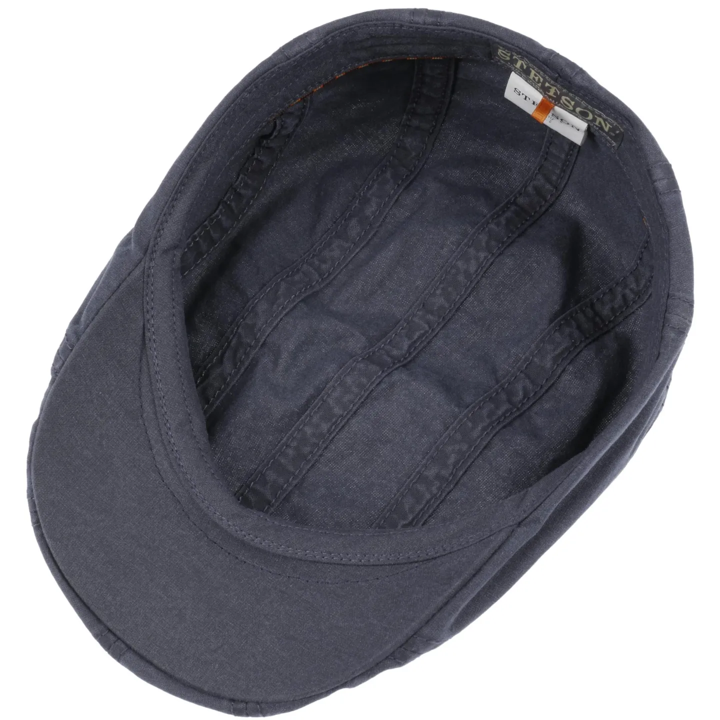 Navy Washed Madison Flat Cap Cotton Stetson Reference: 11872 | Traclet Hat Shop
