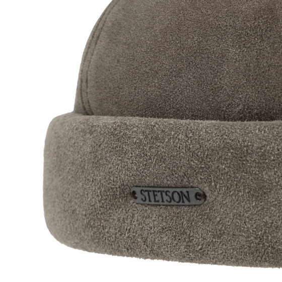 Bonnet Docker Cuir Beige - Stetson