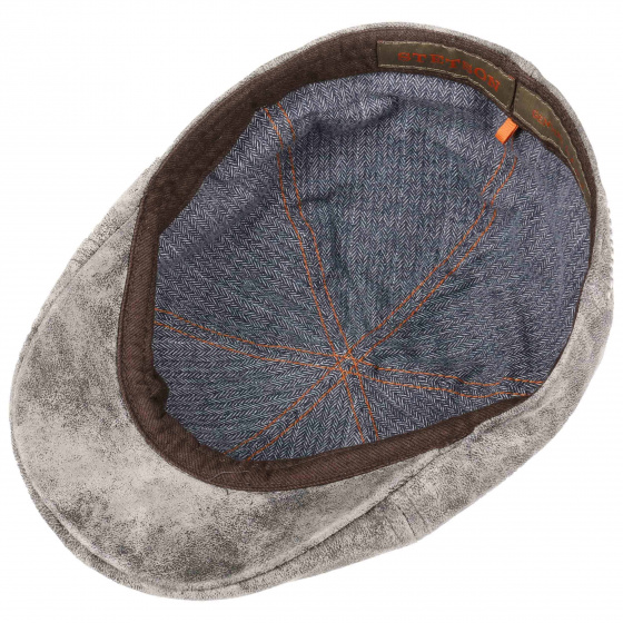 Grey Leather Texas Pigskin Cap - Stetson