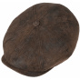Stetson Brown Leather Hatteras Cap